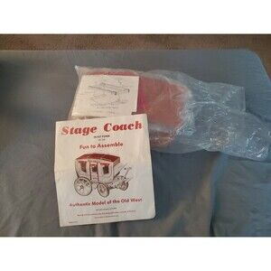 Vintage Stage Coach Wagons of the Old West Wooden Kit New In Bag Made In USA
